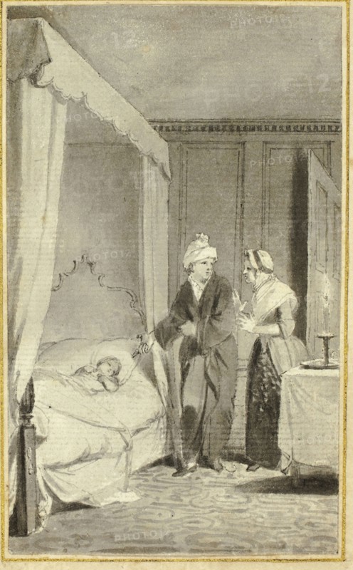 Tom Jones, n.d., Unknown Artist, British, 18th century, United Kingdom, Brush and gray wash, with graphite, on laid paper, laid down on tan wove paper, 119 x 72 mm