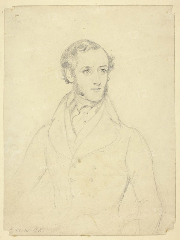 Leslie, R.A., n.d., Unknown Artist (British, 19th century), or possibly William Parrott (English, 1813-1869), United Kingdom, Graphite on cream wove paper, tipped onto cream wove paper, 228 x 171 mm