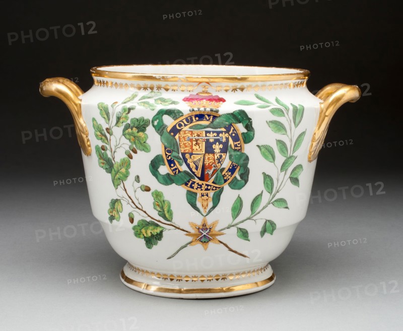 Wine Cooler from the Duke of Clarence Service, 1789/90, Worcester Porcelain Factory (Flight Period), Worcester, England, founded 1751, Worcester, Soft-paste porcelain, polychrome enamels and gilding, 16.5 x 24.6 cm (6 1/2 x 9 11/16 in.)