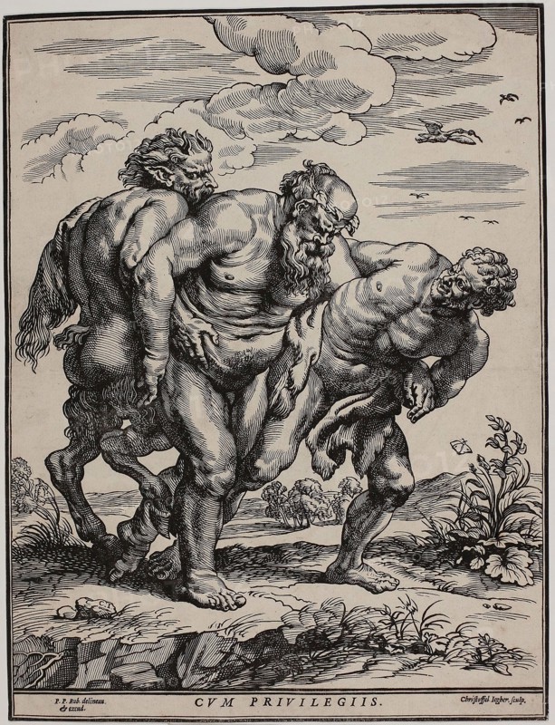 The Drunken Silenus, c. 1635, Christoffel Jegher (Flemish, 1596-1652/53), after Peter Paul Rubens (Flemish, 1577-1640), Germany, Woodcut on ivory laid paper, 445 x 339 mm