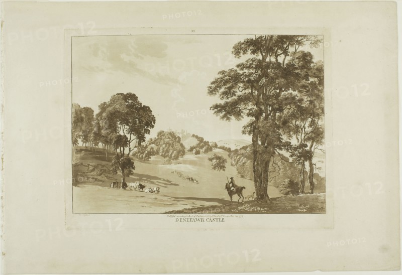 Penesawr Castle, 1776, Paul Sandby, English, 1731-1809, England, Aquatint on cream laid paper, 237 × 314 mm (plate), 320 × 463 mm (sheet)