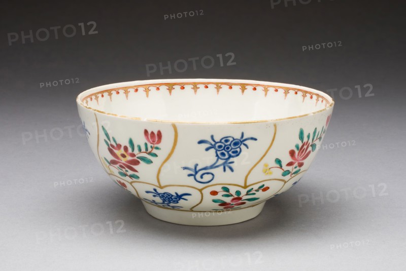 Slop Bowl, c. 1770, Worcester Porcelain Factory, Worcester, England, founded 1751, Worcester, Soft-paste porcelain with underglaze blue, polychrome enamels and gilding, H. 7 cm (2 3/4 in.), diam. 15.2 cm (6 in.)