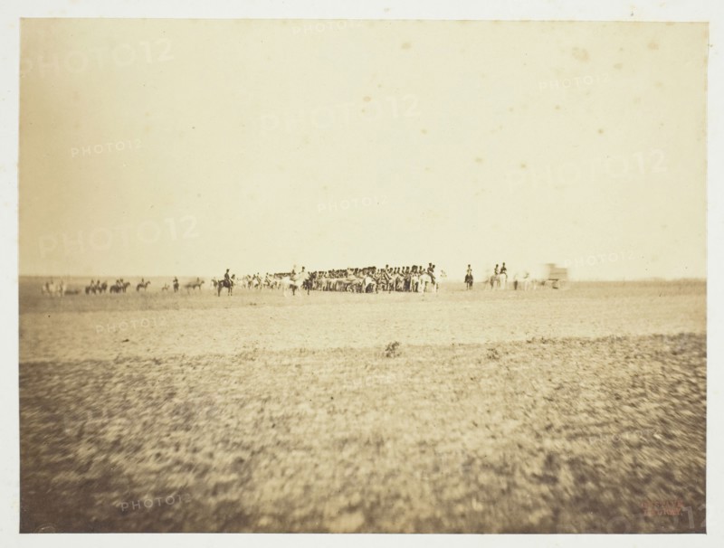 Untitled, 1857, Gustave Le Gray, French, 1820–1884, France, Albumen print, from the album "Souvenirs du Camp de Châlons