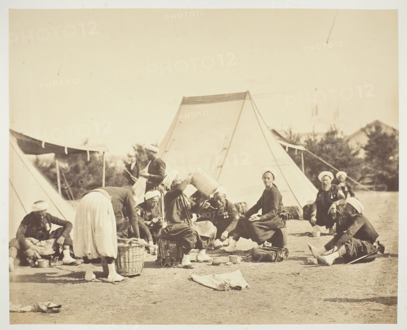 Untitled, 1857, Gustave Le Gray, French, 1820–1884, France, Albumen print, from the album "Souvenirs du Camp de Châlons