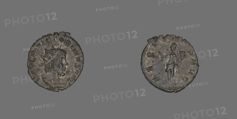 Coin Portraying Emperor Victorinus, AD 268/270, Roman, minted in Trier, Trier, Bronze, Diam. 2.1 cm, 3.14 g