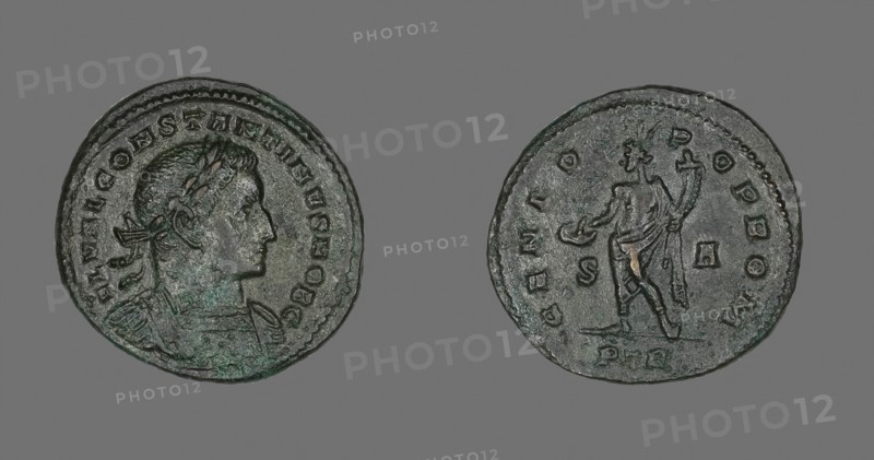 Coin Portraying Emperor Constantine I, AD 307/337, Roman, minted in Trier, Trier, Bronze, Diam. 2.8 cm, 8.18 g