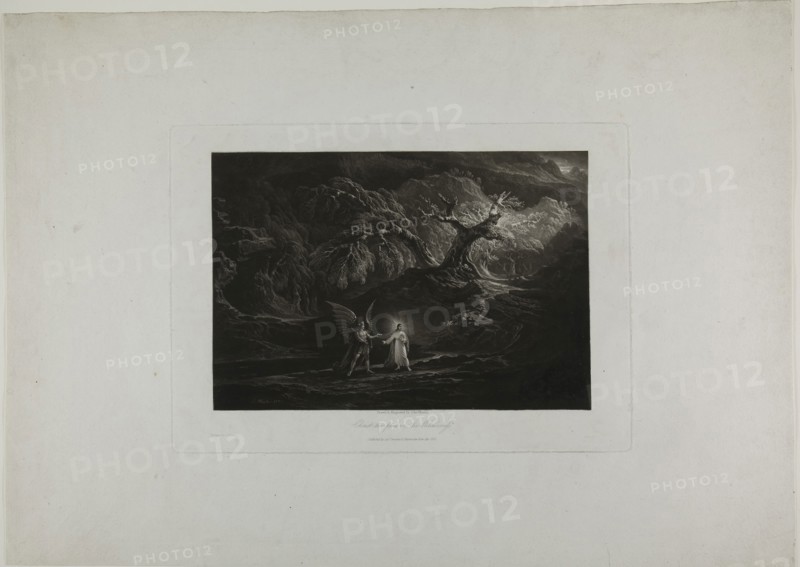 Christ Tempted in the Wilderness, 1824, John Martin, English, 1789-1854, England, Mezzotint, with etching on cream laid paper, 175 × 254 mm (plate), 372 × 528 mm (sheet)