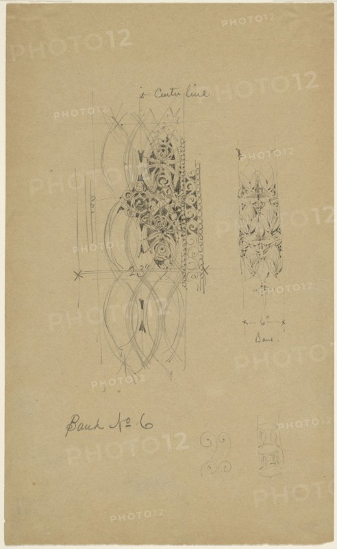 McVickers Theater, Chicago, Illinois, Sketch, c. 1883–1891, Louis H. Sullivan, American, 1856–1924, Madison Street, 78-84 West, Graphite on paper, 34.6 × 21 cm (13 5/8 × 8 1/4 in.)