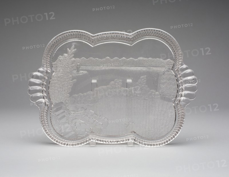 Knights of Labor platter, c. 1870/1900, American, 19th/20th century, United States, Glass, 27.9 × 40.6 cm (11 × 16 in.)