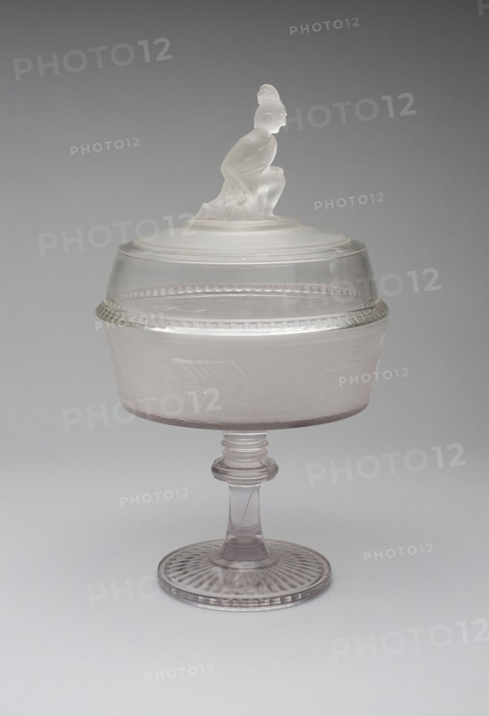 Covered Compote in the Pioneer Pattern, c. 1870, Gillinder and Sons, 1861–c. 1930, Philadelphia or Greenbsburg, Pennsylvania, United States, Glass, 38.1 × 20.3 cm (14 1/4 × 8 in.)