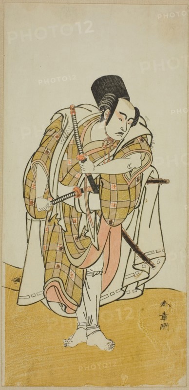 The Actor Ichikawa Yaozo II (?), late 18th century, Katsukawa Shunsho ?? ??, Japanese, 1726-1792, Japan, Color woodblock print, hosoban