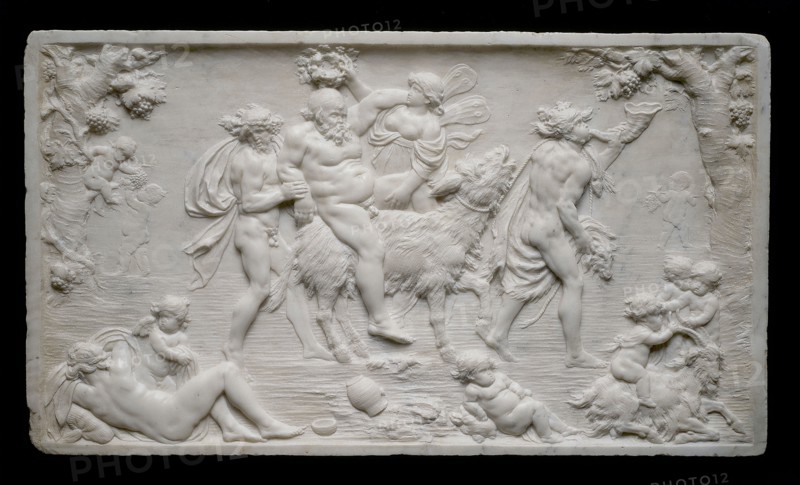The Triumph of Silenus, c. 1660, Gerard van Opstal, Flemish, c. 1597–1668, France, Marble, 36.8 × 53.3 cm (14 1/2 × 21 in.)