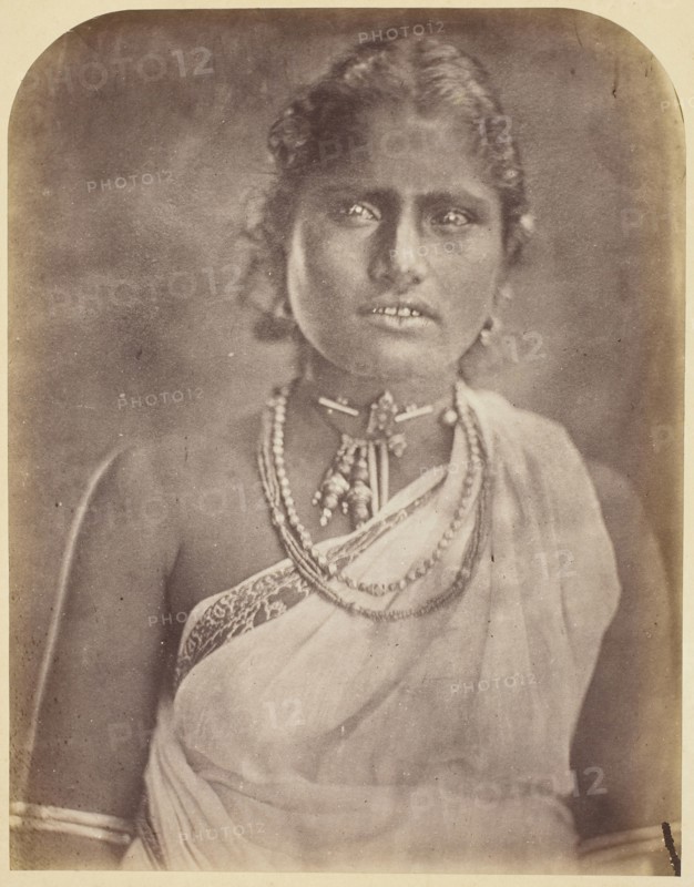 Sinhalese Woman, 1875/78, Julia Margaret Cameron, English, 1815–1879, England, Albumen print, 23.4 × 18.2 cm (image/paper, top corners rounded), 45.8 × 35.6 cm (mount)