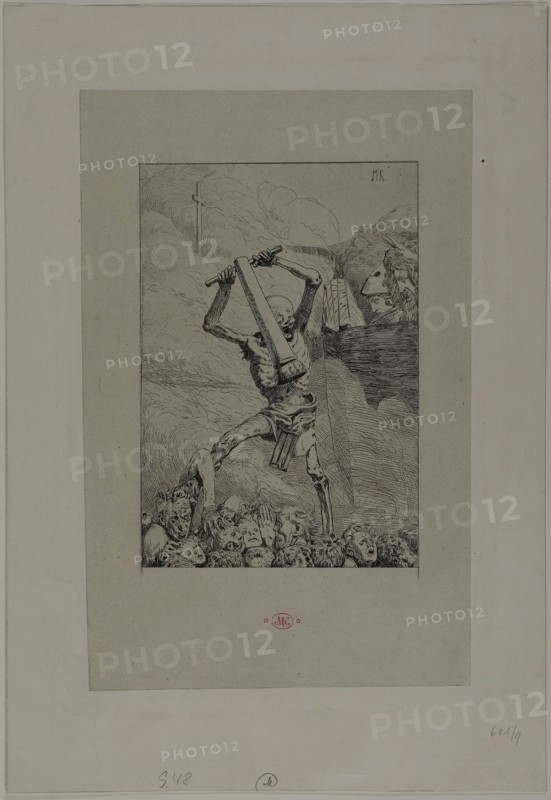 Third Future, plate six from Eve and the Future, 1880, Max Klinger, German, 1857-1920, Germany, Etching on light gray wove paper, laid down on ivory wove card, 290 x 201 mm (plate), 373 x 269 mm (sheet)