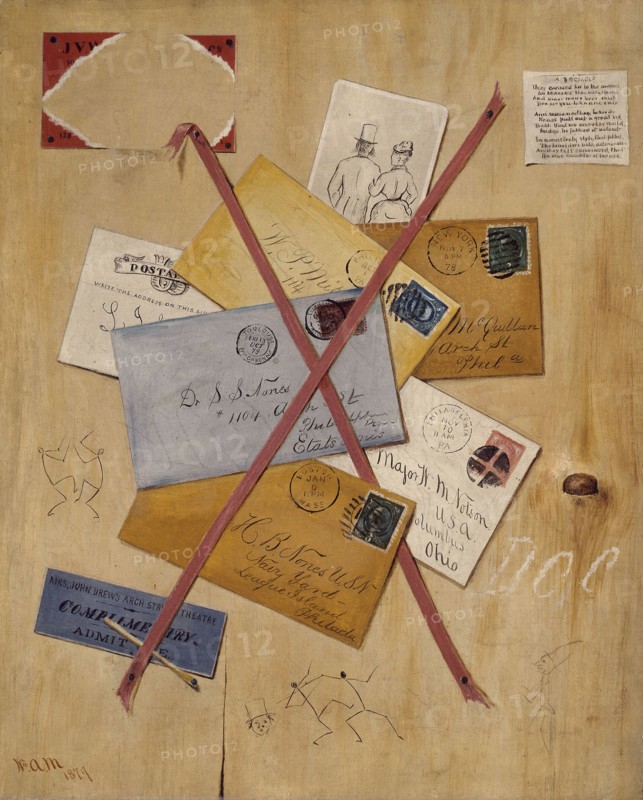 Rack Picture for Dr. Nones, 1879, Attributed to William A. Mitchell, American, 1828–1890, Philadelphia, Oil on canvas, 45.7 × 37.8 cm (17 1/4 × 14 1/8 in.)
