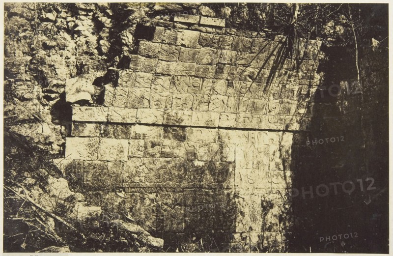 Palais Du Cirque à Chichen-Itza, Intérieur d’une salle, 1859, Désiré Charnay, French, 1828–1915, France, Albumen silver print, 26 × 40.2 cm (image/paper), 54.1 × 70.1 cm (mount)