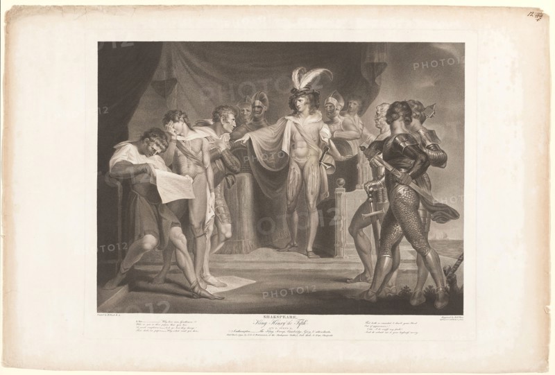 King Henry Condemning Cambridge, Scroop and Northumberland, 1798, Robert Thew (English, 1758-1802), after Henry Fuseli (Swiss, active in England, 1741-1825), published by John Boydell (English, 1719-1804), authored by William Shakespeare (English, 1564-1616), England, Engraving on ivory wove paper, 502 × 636 mm (plate), 596 × 888 mm (sheet)