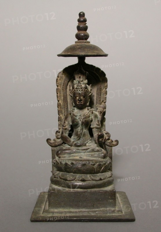 Prajnaparamita, Goddess of Wisdom, 9th/10th century, Indonesia, Central Java, Central Java, Bronze, 11.8 × 5.9 × 5 cm (4 5/8 × 2 3/8 × 2 in.)