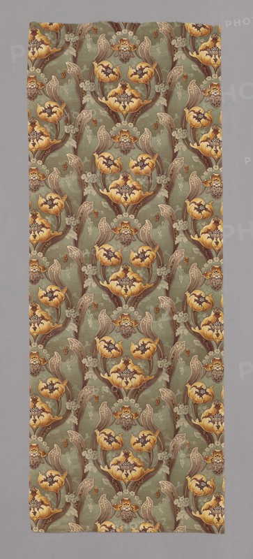 Panel, 1890s, England, Cotton, plain weave, double-faced roller printed, 215.3 × 82 cm (84 3/4 × 32 1/4 in.)