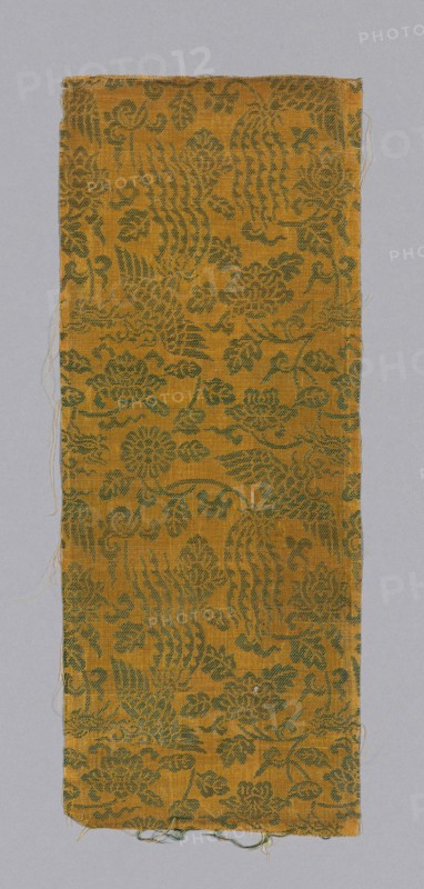 Sutra Cover, Ming dynasty (1368–1644), c. 1590’s, China, Silk, plain weave with supplementary patterning wefts bound in 1:3 'Z' twill interlacing, 33.6 × 13.3 cm (13 1/4 × 5 1/4 in.)