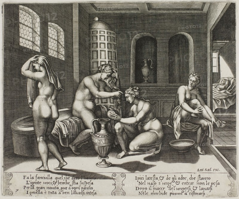 A White Bird Telling Venus of Cupid’s Illness, 1530/40, Master of the Die (Italian, active c. 1530-1560), after Michiel Coxcie I (Flemish, 1499-1592), in turn, inspired by Raffaello Sanzio, called Raphael (Italian, 1483-1520), Italy, Engraving in warm brown ink on cream laid paper, 200 x 235 mm (plate), 270 x 370 mm (sheet)