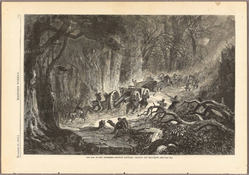 The War in East Tennessee, published November 21, 1863, Unknown artist, American, 19th century, United States, Wood engravings in black on cream wove paper (newspaper), folded, 405 x 285 mm (folded sheet), 405 x 570 mm (unfolded sheet)
