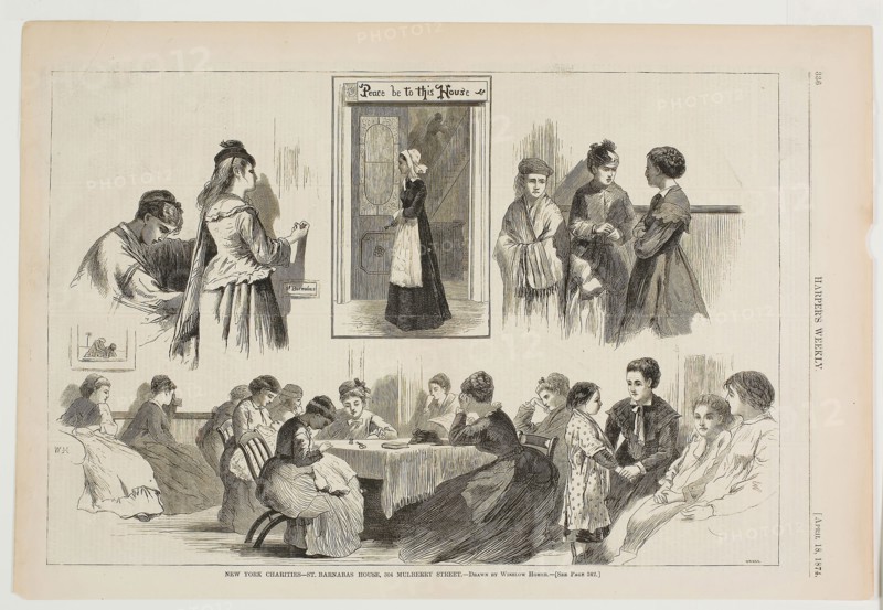 New York Charities—St Barnabas House, 304 Mulberry Street, published April 18, 1874, Winslow Homer (American, 1836-1910), published by Harper’s Weekly (American, 1857-1916), United States, Wood engraving on paper, 232 x 244 mm (image), 271 x 402 mm (sheet)