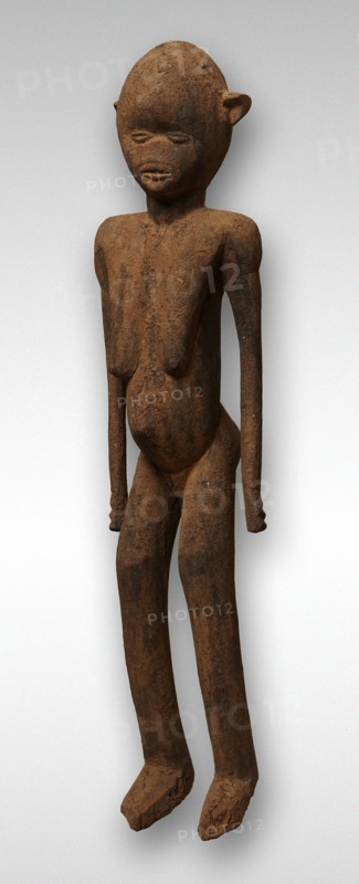Female Figure (Bateba Phuwe), 19th century, Lobi, Burkina Faso, Northern Africa and the Sahel, Burkina Faso, Wood and sacrificial material, 78.1 × 20.3 × 15.2 cm (30 3/4 × 8 × 6 in.)
