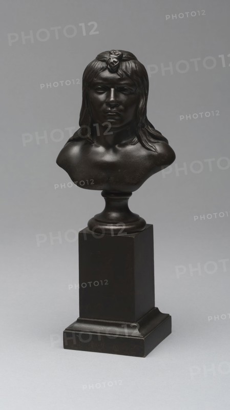 Bust of an American Indian, Modeled 1848/49, cast 1849, Henry Kirke Brown, American, 1814–1886, United States, Bronze on bronze plinth, 20.3 × 8.6 × 6 cm (8 × 3 3/8 × 2 3/8 in.)