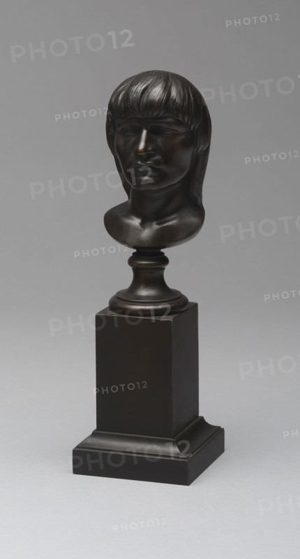 Head of an American Indian, Modeled 1848/49, cast 1849, Henry Kirke Brown, American, 1814–1886, United States, Bronze on bronze plinth, 19.4 × 6 × 6 cm (7 5/8 × 2 3/8 × 2 3/8 in.)