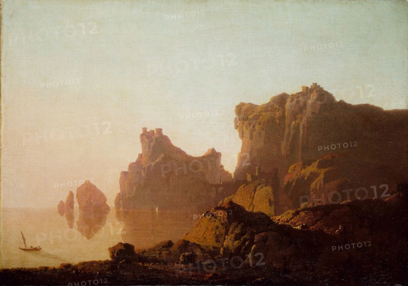 The Gulf of Salerno, 1783/85, Joseph Wright of Derby, British, 1734-1797, England, Oil on canvas, 16 3/8 × 23 3/8 in. (41.6 × 59.4 cm)