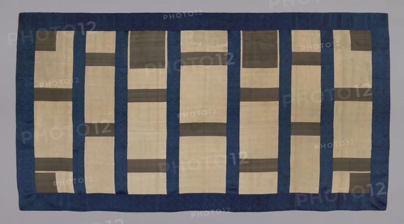 Kesa, Early or mid–19th century, Late Edo period (1789–1868), Japan, Silk, satin damask and plain weaves, 113.5 x 213.5 cm (44 5/8 x 84 1/8 in.)