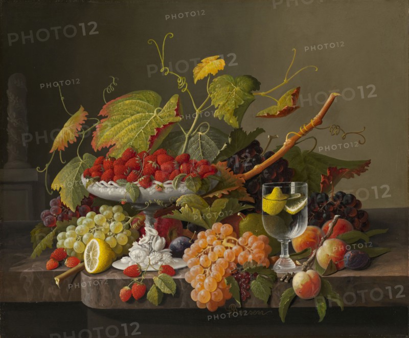 An Abundance of Fruit, c. 1860, Severin Roesen, American, born Germany, 1815/17–1872, Germany, Oil on canvas, 63.5 × 76.2 cm (25 × 30 in.)