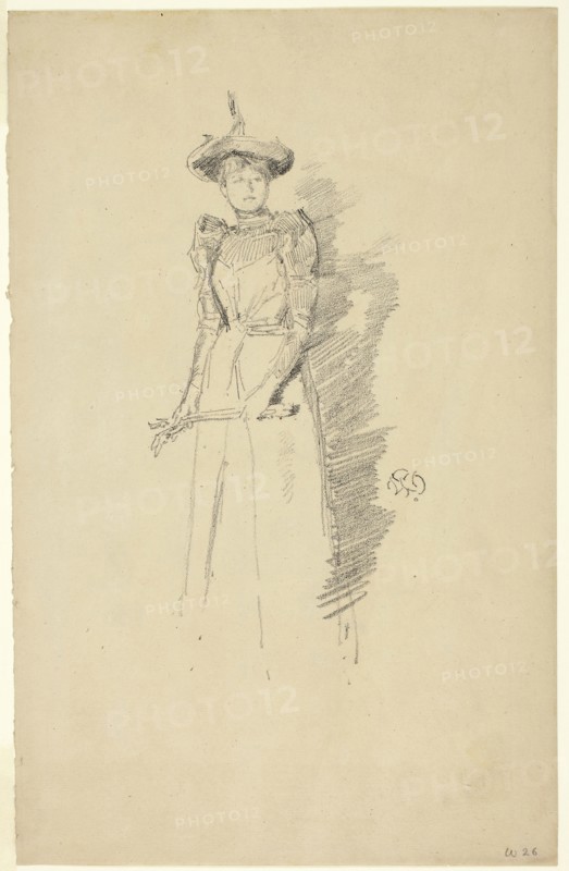 Suede Gloves, 1890, James McNeill Whistler (American, 1834-1903), printed by Thomas Way (English, 1837-1915), United States, Transfer lithograph on tan laid paper, 216 x 102 mm (image), 313 x 201 mm (sheet)