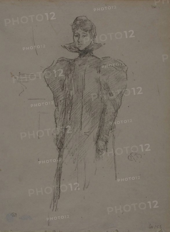 The Medici Collar, 1897, James McNeill Whistler, American, 1834-1903, United States, Transfer lithograph in black on ivory laid paper, 185 x 112 mm (image), 206 x 163 mm (sheet)