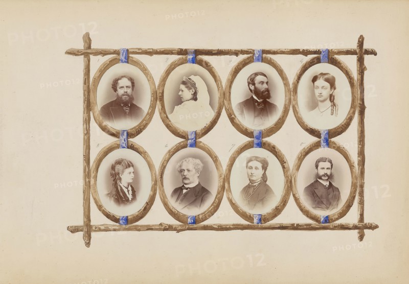 The Madame B Album, 1870s, Marie-Blanche-Hennelle Fournier, French, 1831–1906, France, Albumen prints with watercolor (in album), 29.2 × 41.9 cm