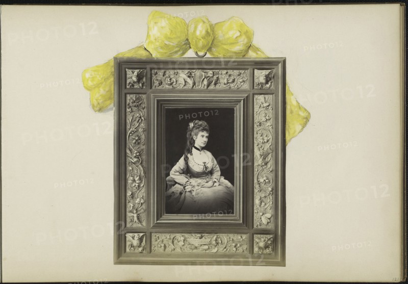 The Madame B Album, 1870s, Marie-Blanche-Hennelle Fournier, French, 1831–1906, France, Albumen print with watercolor (in album), 29.2 × 41.9 cm