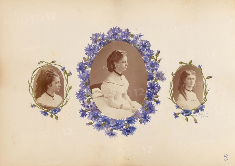 The Madame B Album, 1870s, Marie-Blanche-Hennelle Fournier, French, 1831–1906, France, Albumen prints with watercolor (in album), 29.2 × 41.9 cm