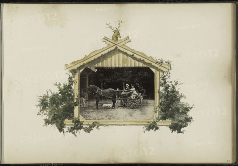The Madame B Album, 1870s, Marie-Blanche-Hennelle Fournier, French, 1831–1906, France, Albumen print with watercolor (in album), 29.2 × 41.9 cm