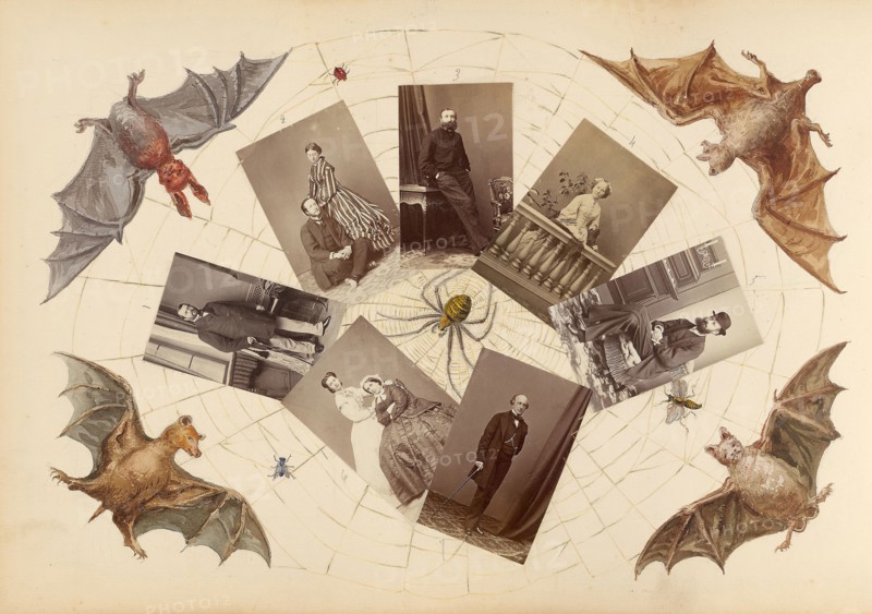 The Madame B Album, 1870s, Marie-Blanche-Hennelle Fournier, French, 1831–1906, France, Albumen prints and watercolor (in album), 29.2 × 41.9 cm