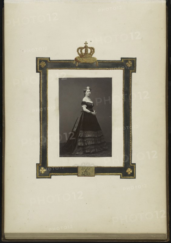 The Madame B Album, 1870s, Marie-Blanche-Hennelle Fournier, French, 1831–1906, France, Albumen print with watercolor (in album), 29.2 × 41.9 cm