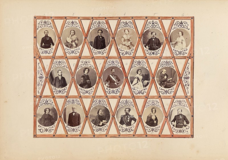 The Madame B Album, 1870s, Marie-Blanche-Hennelle Fournier, French, 1831–1906, France, Albumen prints with watercolor (in album), 29.2 × 41.9 cm