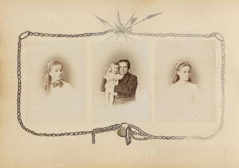 The Madame B Album, 1870s, Marie-Blanche-Hennelle Fournier, French, 1831–1906, France, Albumen prints with watercolor (in album), 29.2 × 41.9 cm