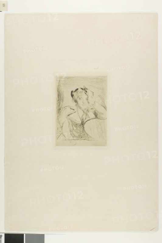 Portrait of a Young Woman (The American Girl), 1894, Edvard Munch (Norwegian, 1863-1944), printed by Otto Felsing (German, born 1854), Norway, Drypoint on buff wove paper, 144 x 105 mm (image), 160 x 119 mm (plate), 448 x 315 mm (sheet)