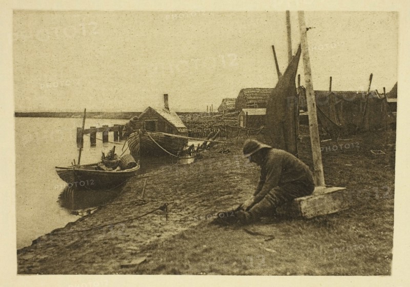 Breydon Smelters, 1887, Peter Henry Emerson, English, born Cuba, 1856–1936, England, Photoetching, pl. XXII from the album "Wild Life on a Tidal Water: The Adventures of a House-Boat and Her Crew" (1890), edition 270/500, 8.8 × 12.6 cm (image), 24.5 × 30 cm (paper)
