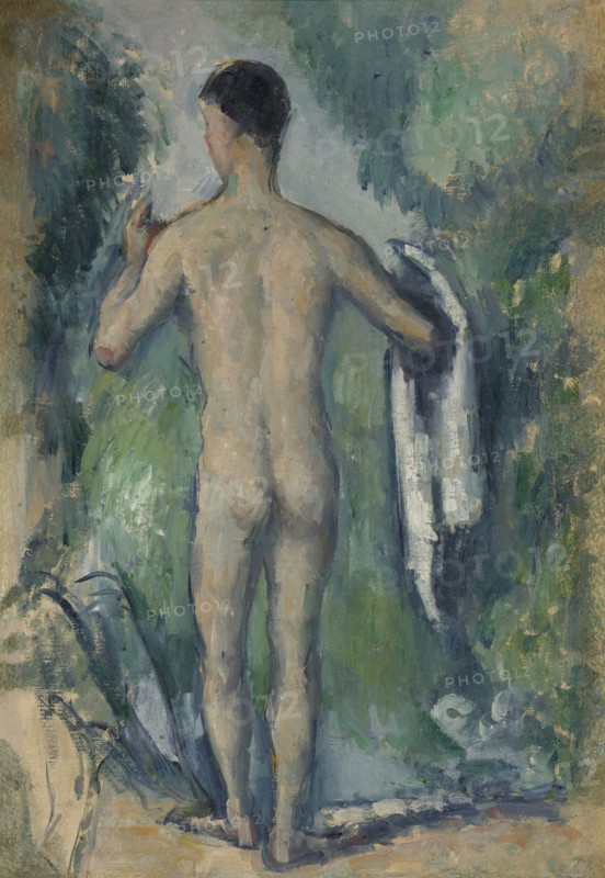 Standing Bather, Seen from the Back, 1879/82, Paul Cézanne, French, 1839–1906, Oil on canvas, 31.7 × 21.6 cm (12 1/2 × 8 1/2 in.)