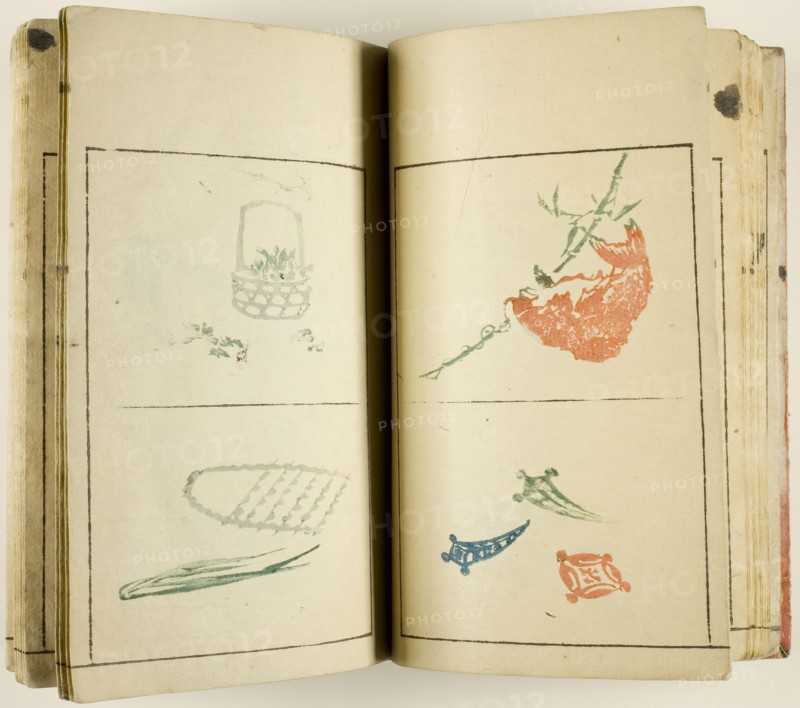 Keisai soga (Sketches of Keisai), one vol. of 5, 19th century, Kitao Masayoshi (Kuwagata Keisai), Japanese, 1764–1824, Japan, Book, woodblock printed, 22.5 x 15.5 cm (8 7/8 x 6 1/8 in.) (closed), 22.5 x 28.3 cm (8 7/8 x 11 1/8 in.) (opened)