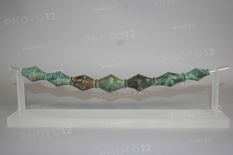 Biconical Bead Necklace, Geometric Period (800–600 BC), Greek, Thessaly, Greece, Bronze, 3.6 × 5.1 × 3.6 cm (1 3/8 × 2 × 1 3/8 in.)