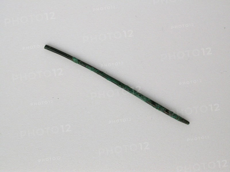 Pin Shank, Geometric Period (800–600 BC), Greek, Thessaly, Thessaly, Bronze, 7.6 × 0.3 × 0.3 cm (3 × 1/8 × 1/8 in.)