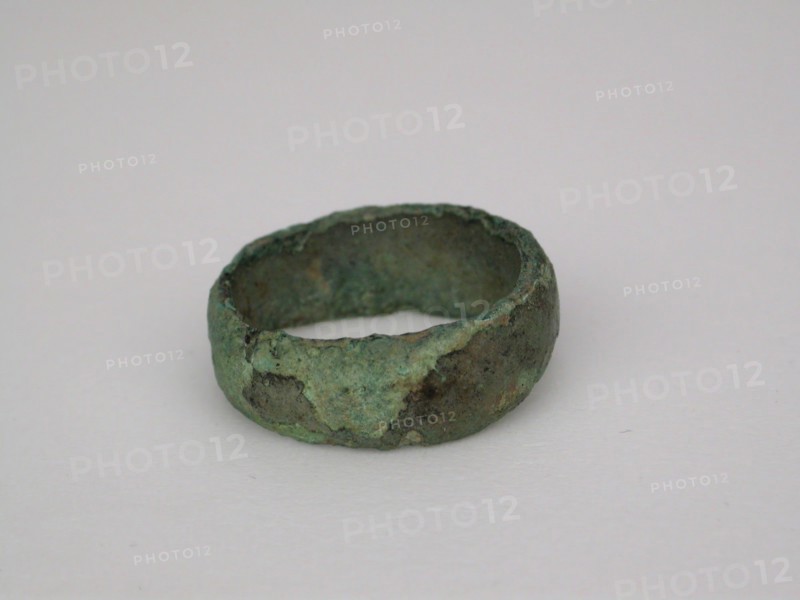 Harness Ring, Geometric Period (800–600 BC), Greek, Thessaly, Thessaly, Bronze, 0.8 × 2.3 × 2.3 cm (3/8 × 7/8 × 7/8 in.)